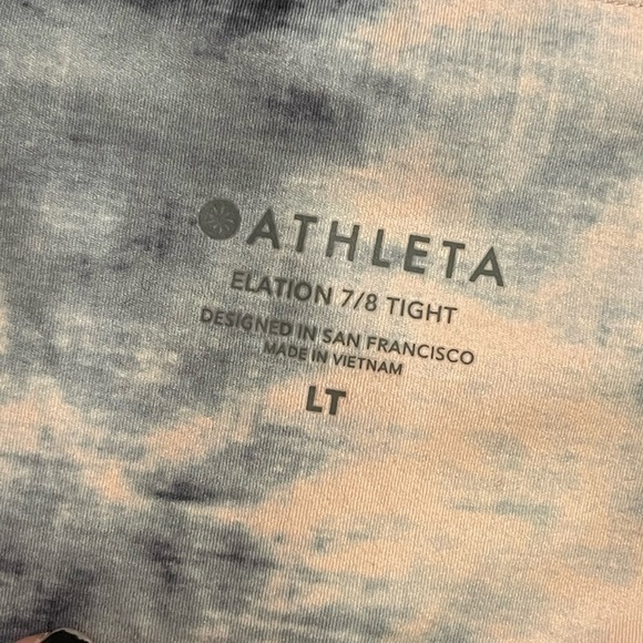 Athleta elation 7/8 pink black tie dye leggings - Picture 3 of 10
